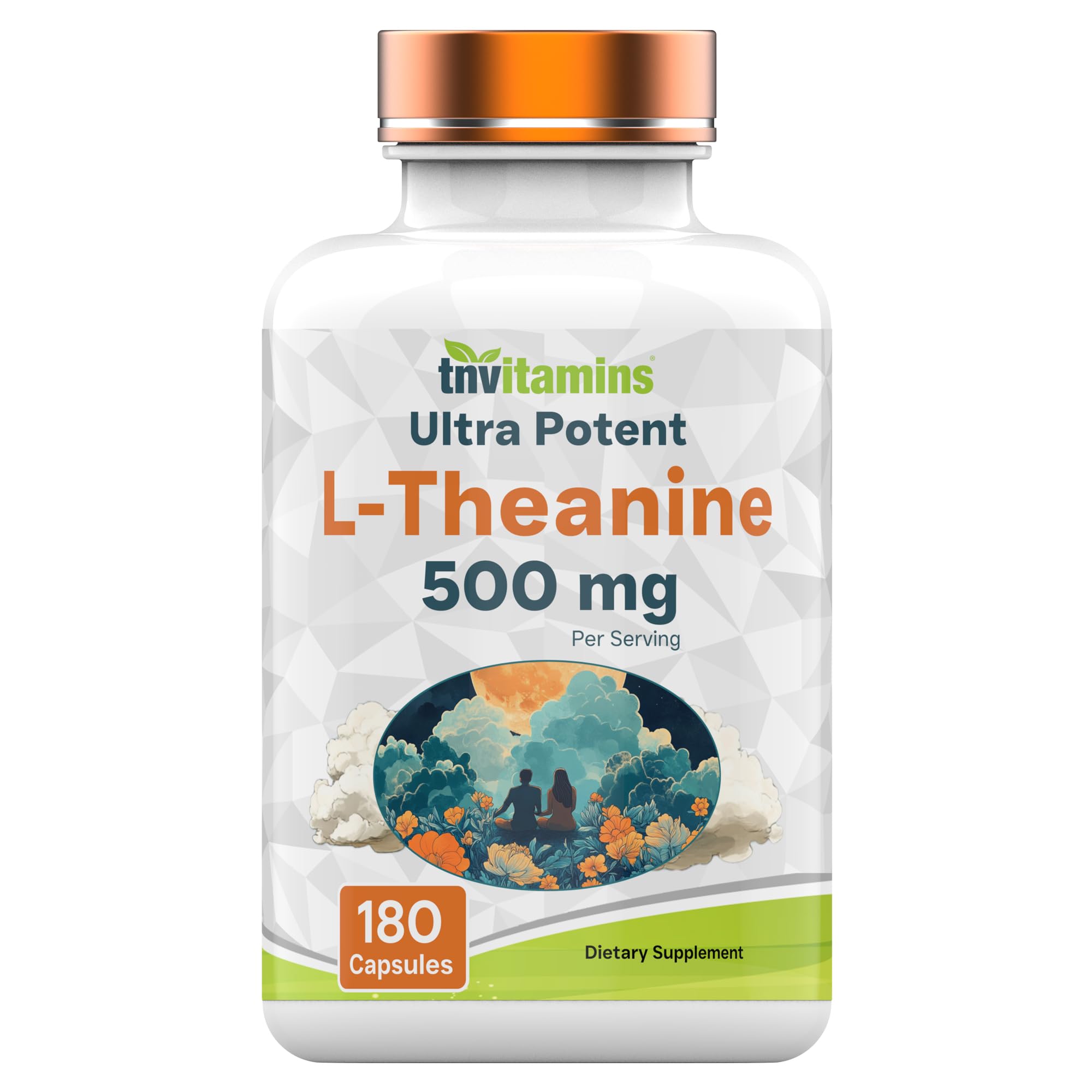 Amazon.com: tnvitamins L-Theanine Capsules 500 mg Per Serving, 180